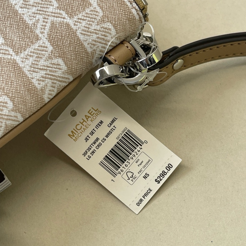 (new+tag) Michael Kors jet set large wristlet clutch plus detachable card case - Picture 6 of 12
